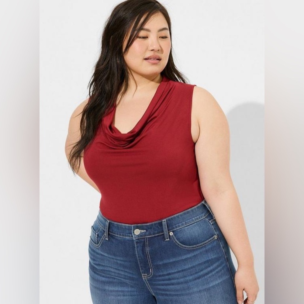 NWT Studio Jersey Drape Neck Tank Too